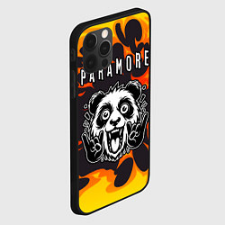 Чехол для iPhone 12 Pro Paramore рок панда и огонь, цвет: 3D-черный — фото 2