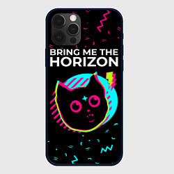 Чехол для iPhone 12 Pro Bring Me the Horizon - rock star cat, цвет: 3D-черный