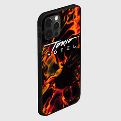 Чехол для iPhone 12 Pro Tokio Hotel red lava, цвет: 3D-черный — фото 2