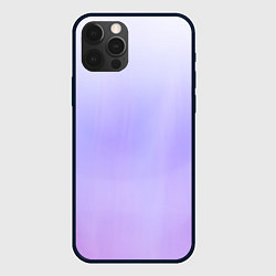 Чехол для iPhone 12 Pro Бело-сиреневый градиент, цвет: 3D-черный