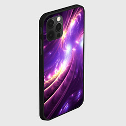 Чехол для iPhone 12 Pro Фиолетовый фрактал, цвет: 3D-черный — фото 2
