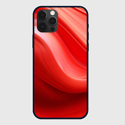 Чехол для iPhone 12 Pro Красная волна, цвет: 3D-черный