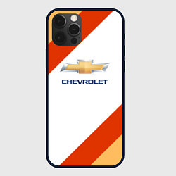 Чехол для iPhone 12 Pro Chevrolet line, цвет: 3D-черный