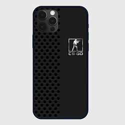 Чехол для iPhone 12 Pro CSGO metal logo, цвет: 3D-черный
