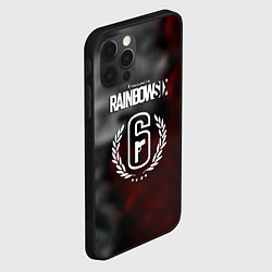 Чехол для iPhone 12 Pro Rainbow six gradient fire, цвет: 3D-черный — фото 2