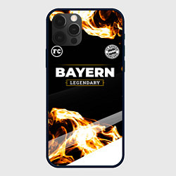 Чехол для iPhone 12 Pro Bayern legendary sport fire, цвет: 3D-черный