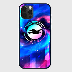 Чехол для iPhone 12 Pro Brighton неоновый космос, цвет: 3D-черный