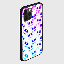 Чехол для iPhone 12 Pro Marshmello pattern neon, цвет: 3D-черный — фото 2