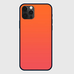 Чехол для iPhone 12 Pro Градиент оранжево-розовый, цвет: 3D-черный