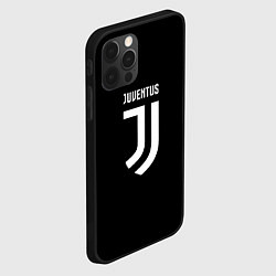 Чехол для iPhone 12 Pro Juventus sport fc белое лого, цвет: 3D-черный — фото 2