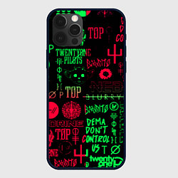 Чехол для iPhone 12 Pro Twenty one pilots pattern rock steel, цвет: 3D-черный