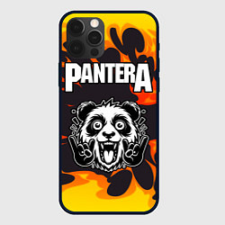 Чехол для iPhone 12 Pro Pantera рок панда и огонь, цвет: 3D-черный