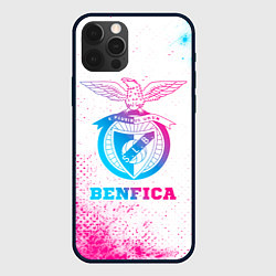 Чехол для iPhone 12 Pro Benfica neon gradient style, цвет: 3D-черный