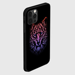 Чехол для iPhone 12 Pro Realistic gradient wolf, цвет: 3D-черный — фото 2