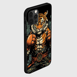 Чехол для iPhone 12 Pro Муай-Тай тигр боевые искусства, цвет: 3D-черный — фото 2