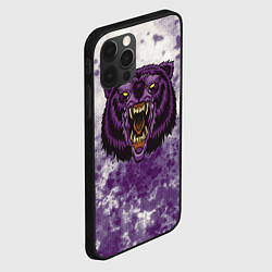 Чехол для iPhone 12 Pro Фиолетовый медведь голова, цвет: 3D-черный — фото 2