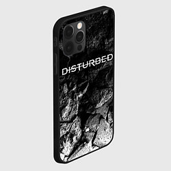 Чехол для iPhone 12 Pro Disturbed black graphite, цвет: 3D-черный — фото 2