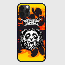 Чехол для iPhone 12 Pro Babymetal рок панда и огонь, цвет: 3D-черный