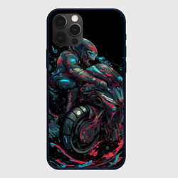 Чехол для iPhone 12 Pro Мотоцикл будущего в стиле киберпанк, цвет: 3D-черный