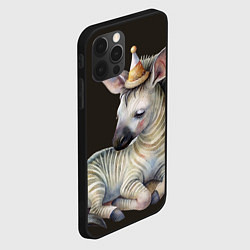 Чехол для iPhone 12 Pro Жеребенок в колпачке - милая зебра, цвет: 3D-черный — фото 2