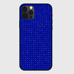 Чехол для iPhone 12 Pro Ультрамарин мелкие полосочки, цвет: 3D-черный