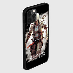 Чехол для iPhone 12 Pro Assassins creed белая пыль, цвет: 3D-черный — фото 2