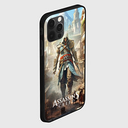 Чехол для iPhone 12 Pro Assassins creed старый город, цвет: 3D-черный — фото 2