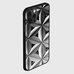 Чехол для iPhone 12 Pro Черно белый узор, цвет: 3D-черный — фото 2