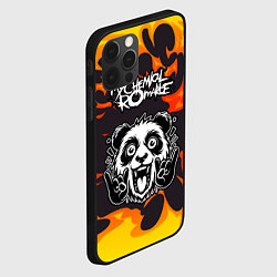 Чехол для iPhone 12 Pro My Chemical Romance рок панда и огонь, цвет: 3D-черный — фото 2
