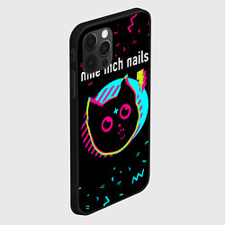 Чехол для iPhone 12 Pro Nine Inch Nails - rock star cat, цвет: 3D-черный — фото 2