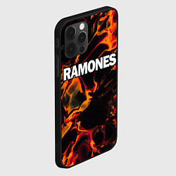 Чехол для iPhone 12 Pro Ramones red lava, цвет: 3D-черный — фото 2