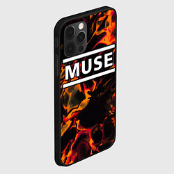 Чехол для iPhone 12 Pro Muse red lava, цвет: 3D-черный — фото 2