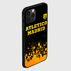 Чехол для iPhone 12 Pro Atletico Madrid - gold gradient посередине, цвет: 3D-черный — фото 2