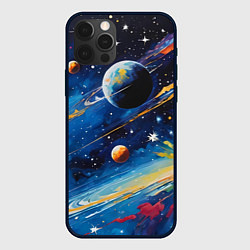 Чехол для iPhone 12 Pro Цвета вселенной, цвет: 3D-черный