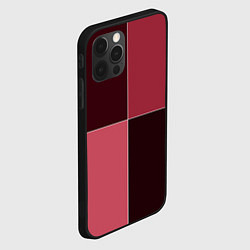 Чехол для iPhone 12 Pro Тёмный розовый 4 цвета, цвет: 3D-черный — фото 2