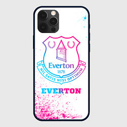 Чехол для iPhone 12 Pro Everton neon gradient style, цвет: 3D-черный