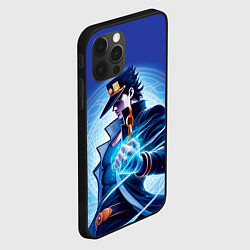 Чехол для iPhone 12 Pro Jotaro Kujo - neon glow fantasy, цвет: 3D-черный — фото 2