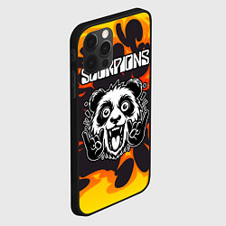 Чехол для iPhone 12 Pro Scorpions рок панда и огонь, цвет: 3D-черный — фото 2