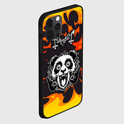Чехол для iPhone 12 Pro Mayhem рок панда и огонь, цвет: 3D-черный — фото 2