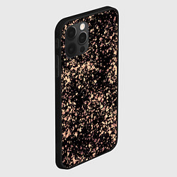 Чехол для iPhone 12 Pro Чёрный с напылением персикового цвета, цвет: 3D-черный — фото 2