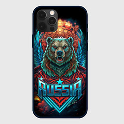 Чехол для iPhone 12 Pro Суровый русский медведь, цвет: 3D-черный