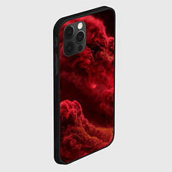 Чехол для iPhone 12 Pro Красный густой дым инферно - inferno red, цвет: 3D-черный — фото 2