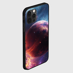 Чехол для iPhone 12 Pro Космос и планета, цвет: 3D-черный — фото 2