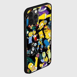 Чехол для iPhone 12 Pro Персонажи Симпсонов, цвет: 3D-черный — фото 2