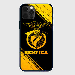 Чехол для iPhone 12 Pro Benfica - gold gradient, цвет: 3D-черный