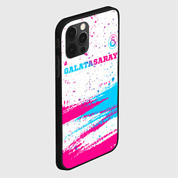 Чехол для iPhone 12 Pro Galatasaray neon gradient style посередине, цвет: 3D-черный — фото 2