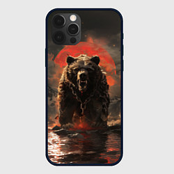 Чехол для iPhone 12 Pro Russian angry bear, цвет: 3D-черный