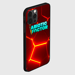 Чехол для iPhone 12 Pro Abiotic Factor логотип на красном неоновом фоне, цвет: 3D-черный — фото 2