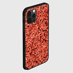 Чехол для iPhone 12 Pro Мясной фарш текстура, цвет: 3D-черный — фото 2