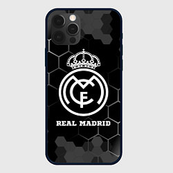 Чехол для iPhone 12 Pro Real Madrid sport на темном фоне, цвет: 3D-черный